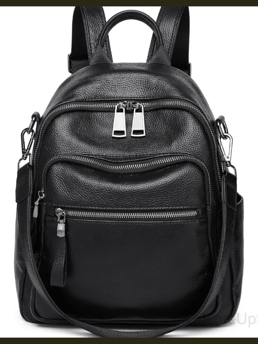 Genuine Leather Backpack Purse Anti-Theft Convertible Shoulder Bag